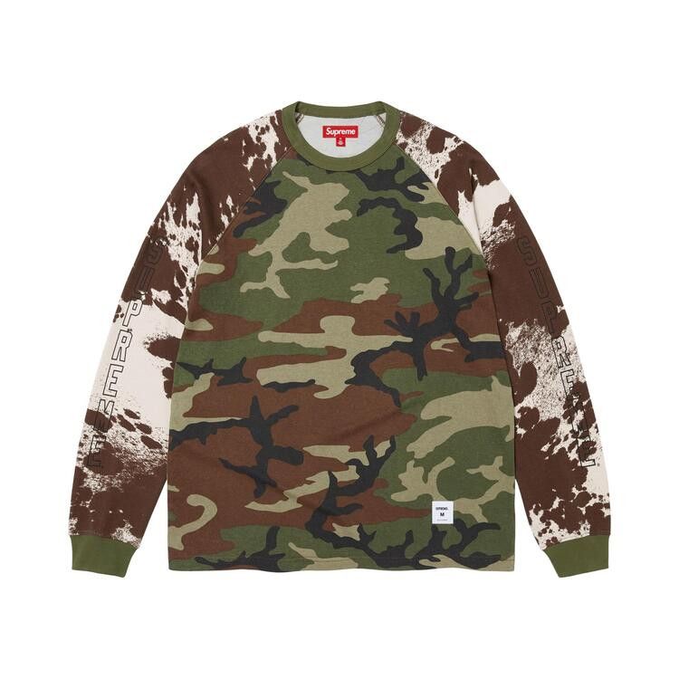 Supreme Wildlife Camo Raglan Long-Sleeve Top Woodland Camo - Im Your Wardrobe