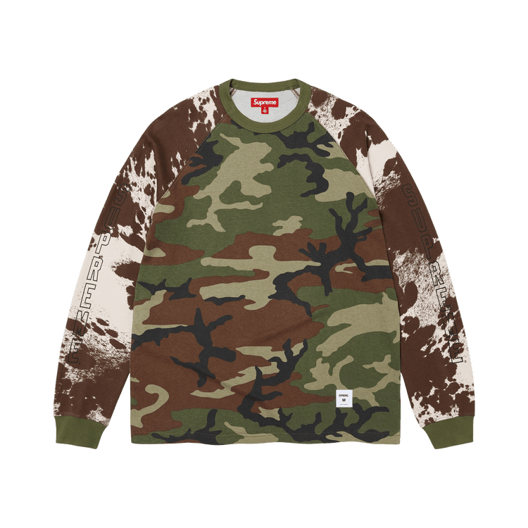 Supreme Wildlife Camo Raglan Long-Sleeve Top Woodland Camo - Im Your Wardrobe