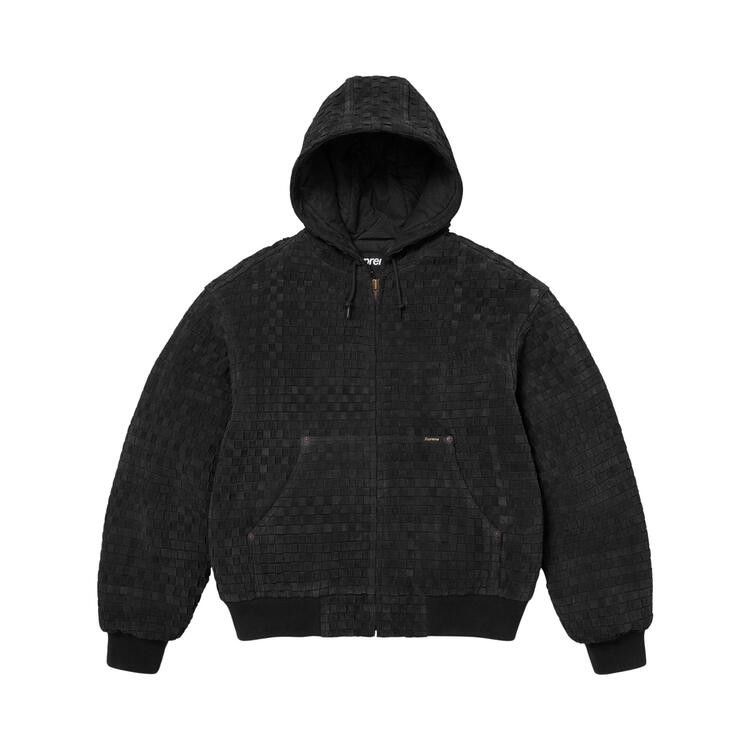 Supreme Woven Suede Hooded Work Jacket Black - Im Your Wardrobe