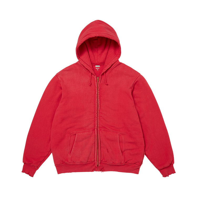 Supreme x A.Presse Vintage Zip Up Hooded Sweatshirt Red - Im Your Wardrobe