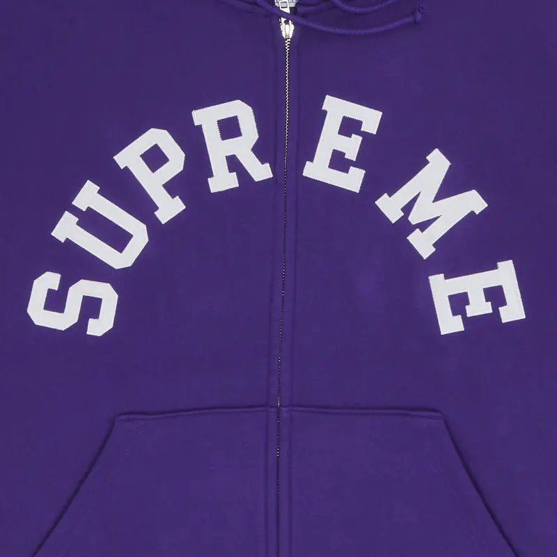 Supreme x Champion Zip Up Hooded Sweatshirt (SS24) Purple - Im Your Wardrobe