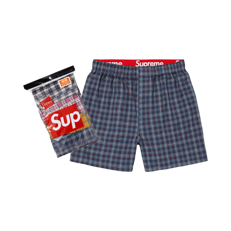 Supreme x Hanes Plaid Boxers (4 Pack) Multicolor - Im Your Wardrobe