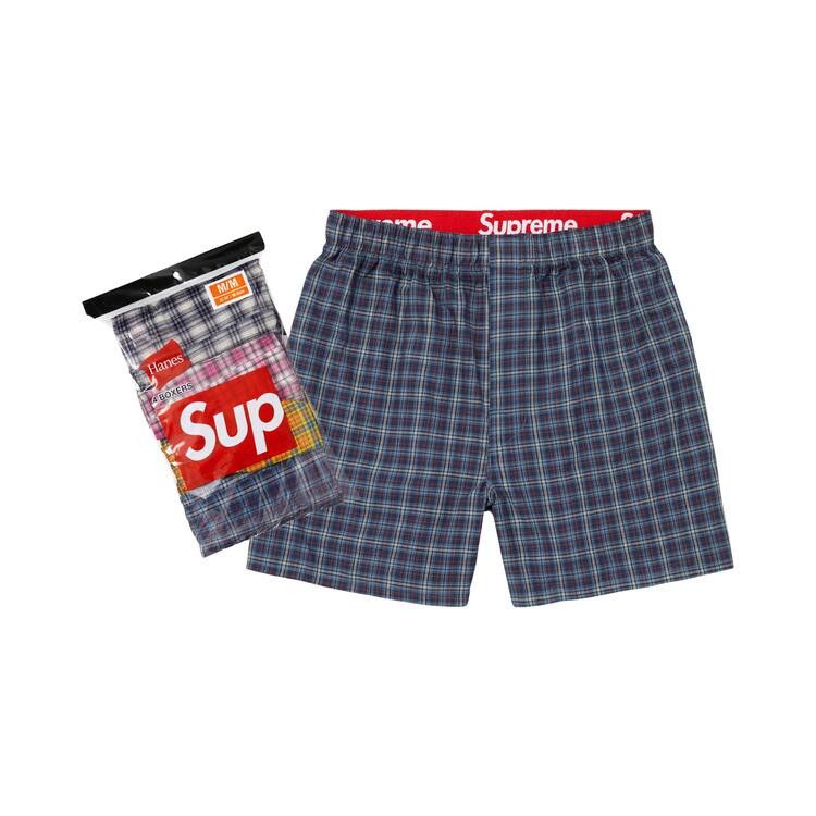 Supreme x Hanes Plaid Boxers (4 Pack) Multicolor - Im Your Wardrobe