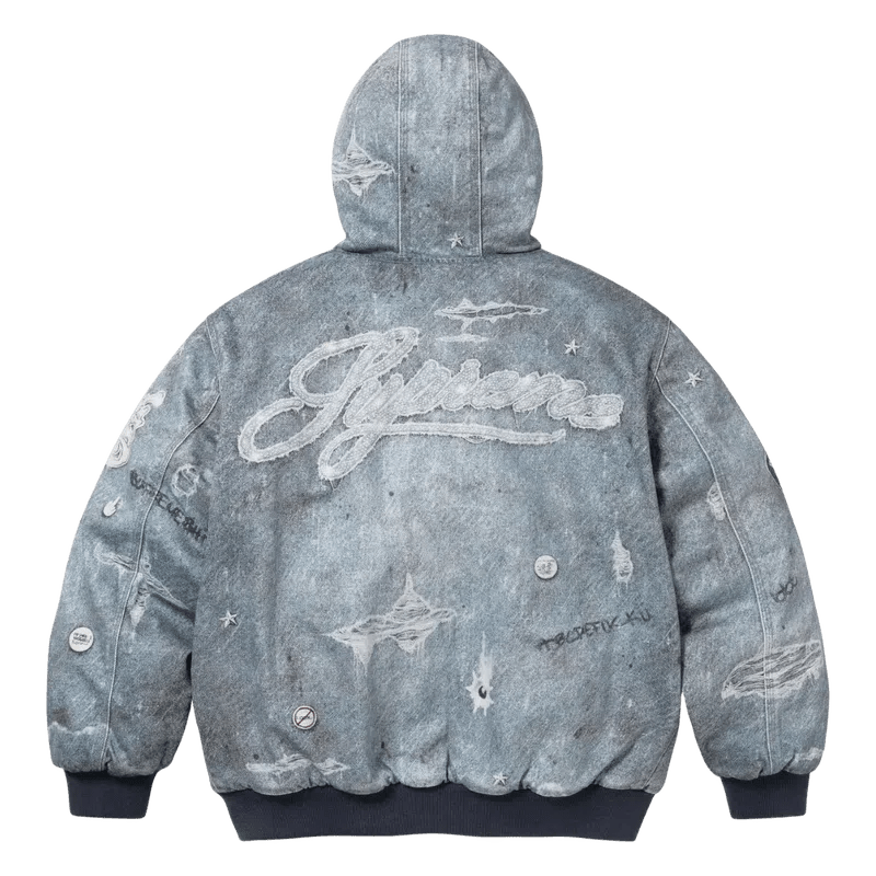 Buy Supreme x HJR Trompe L'oeil Hooded Work Jacket 'Blue' (FW24 Buy Supreme x HJR Trompe L'oeil Hooded Work Jacket 'Blue' (FW24