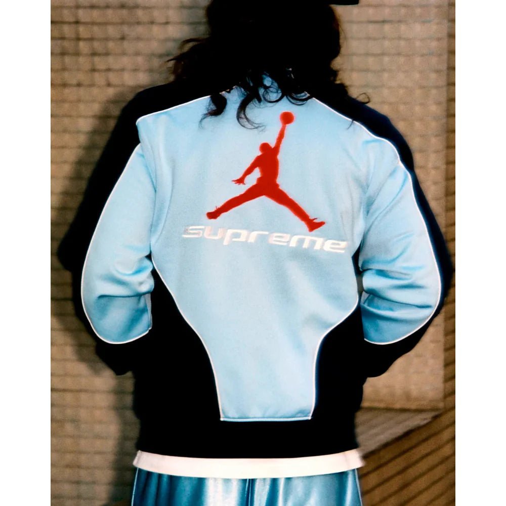 Buy Supreme x Jordan Tricot Track Jacket 'Light Blue' (FW24) in NZ Buy Supreme x Jordan Tricot Track Jacket 'Light Blue' (FW24) in NZ