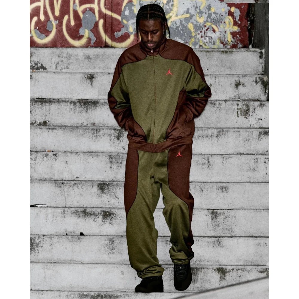Buy Supreme x Jordan Tricot Track Jacket 'Olive' (FW24) in NZ - Im Buy Supreme x Jordan Tricot Track Jacket 'Olive' (FW24) in NZ - Im