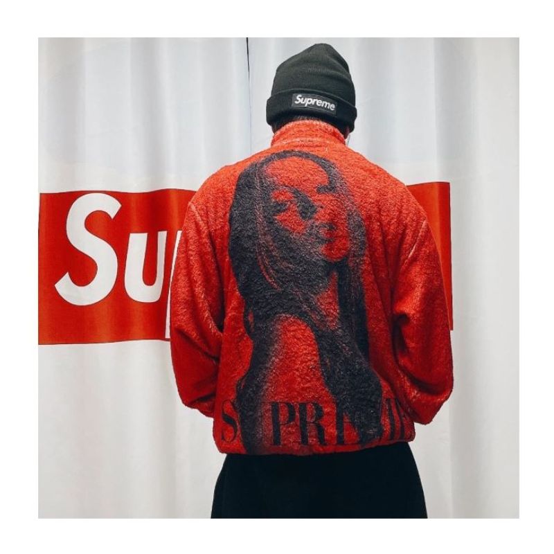 Supreme x Kate Moss Fleece Jacket &#39;Red&#39; (FW24) - Im Your Wardrobe