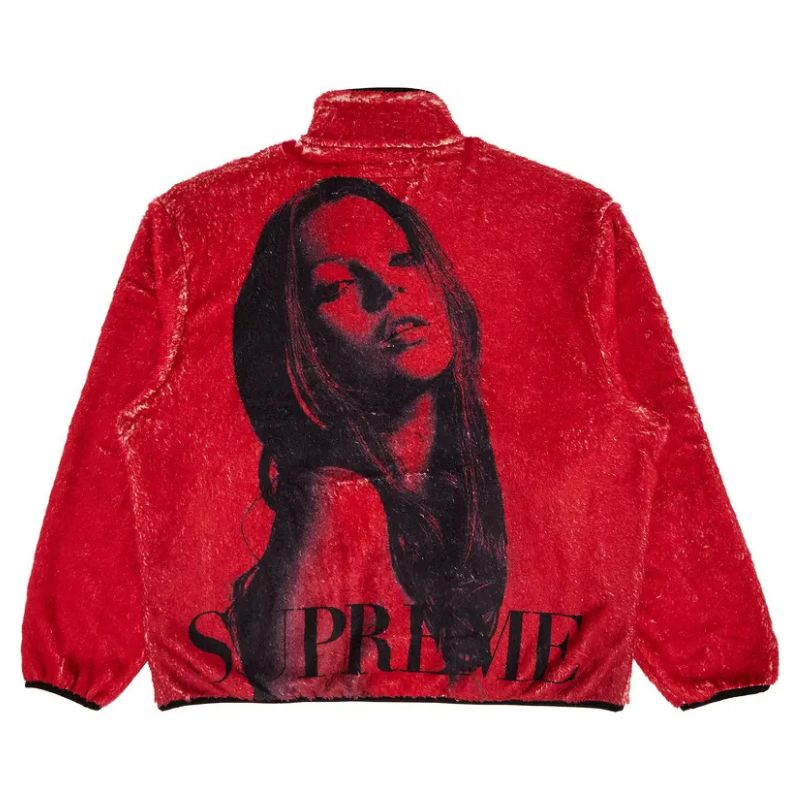 Supreme x Kate Moss Fleece Jacket &#39;Red&#39; (FW24) - Im Your Wardrobe