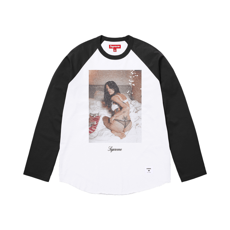 Supreme x Larry Clark Sequin Raglan Long-Sleeve Top Black - Im Your Wardrobe