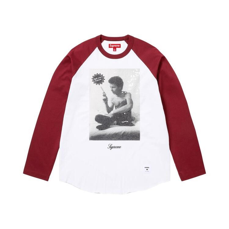 Supreme x Larry Clark Sequin Raglan Long-Sleeve Top Burgundy - Im Your Wardrobe