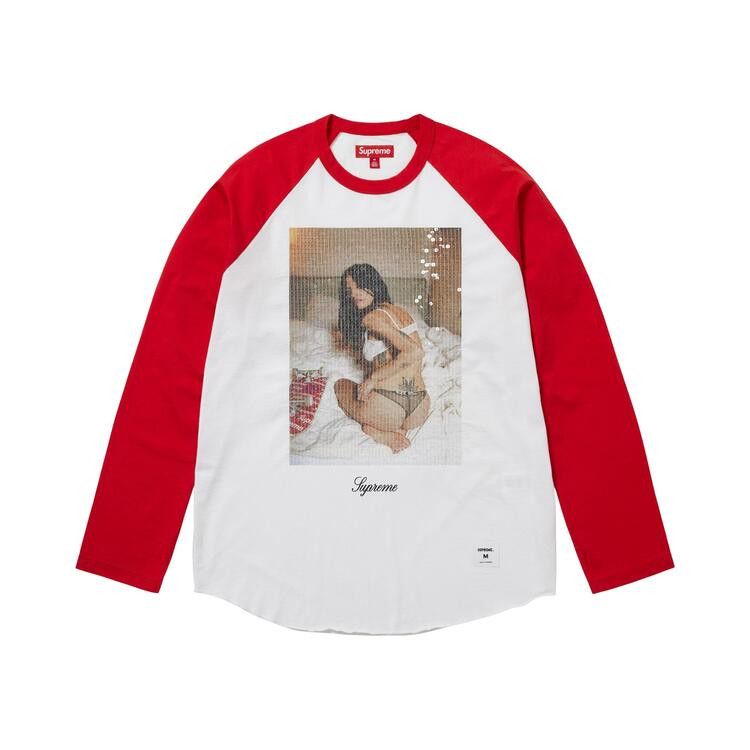 Supreme x Larry Clark Sequin Raglan Long-Sleeve Top Red - Im Your Wardrobe