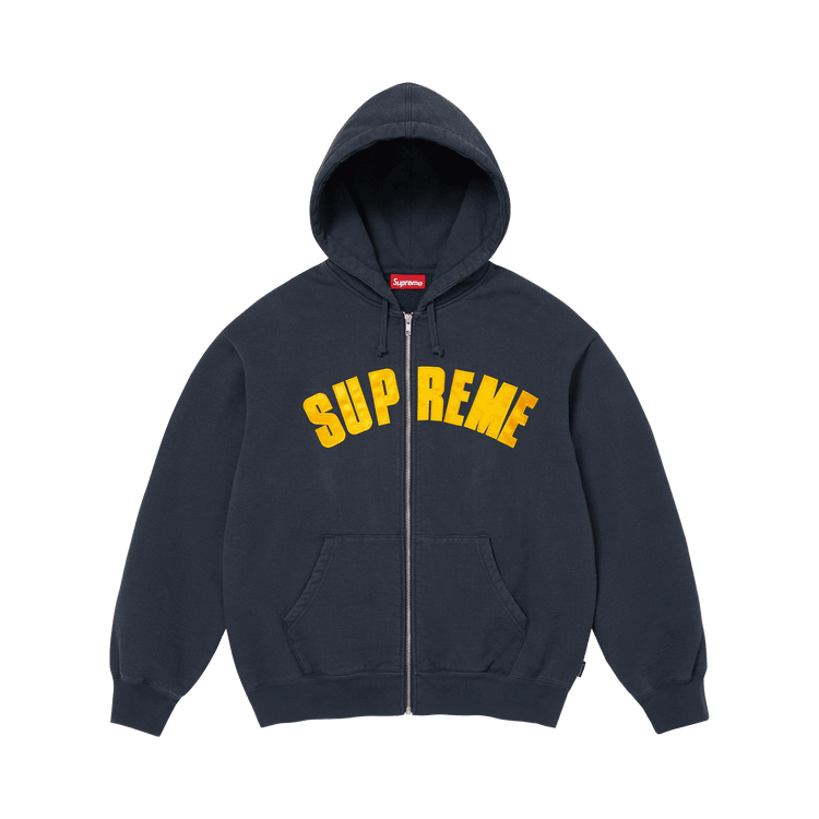Supreme x Larry Clark Zip Up Hooded Sweatshirt Navy - Im Your Wardrobe