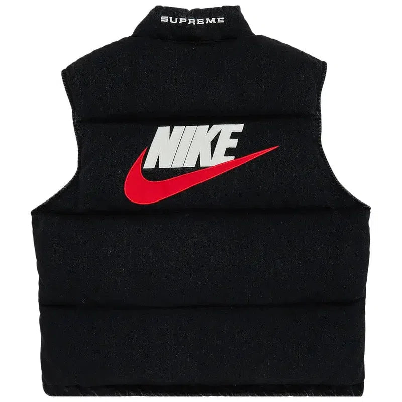 Supreme x Nike Denim Puffer Vest (SS24) &#39;Black&#39; - Im Your Wardrobe