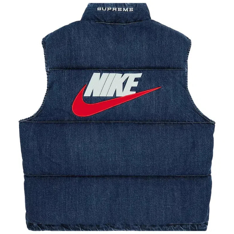 Supreme x Nike Denim Puffer Vest (SS24) &#39;Indigo&#39; - Im Your Wardrobe