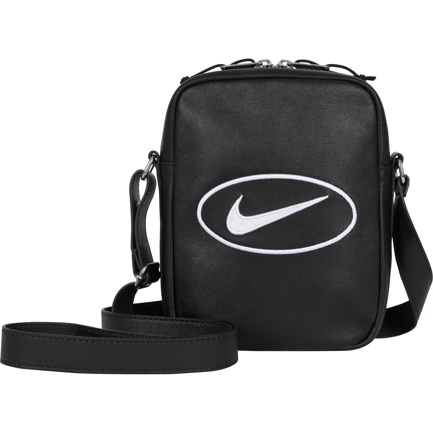 Supreme x Nike Leather Shoulder Bag 'Black' (SS25) - Im Your Wardrobe