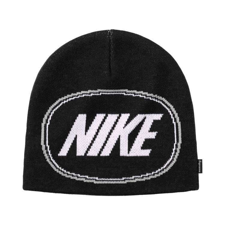Supreme x Nike Oval Beanie (FW26) Black - Im Your Wardrobe