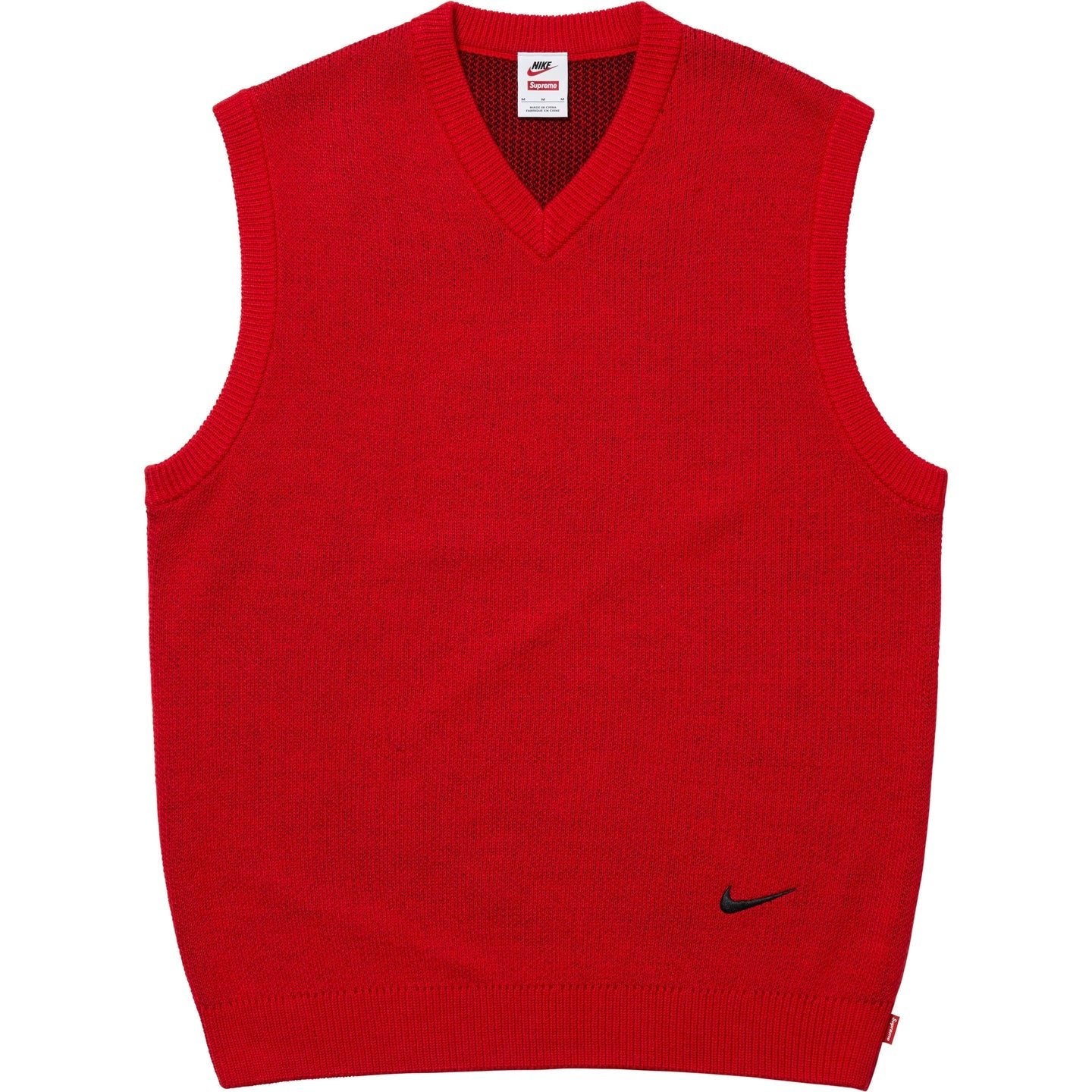 Supreme x Nike Sweater Vest 'Red' (SS25) - Im Your Wardrobe