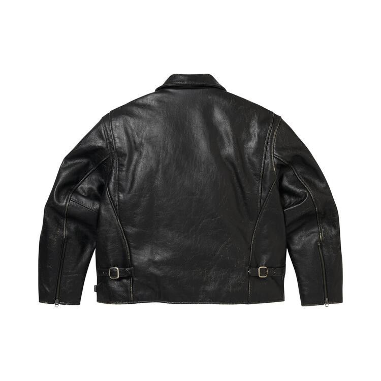 Supreme x Schott Distressed Leather Jacket Black - Im Your Wardrobe