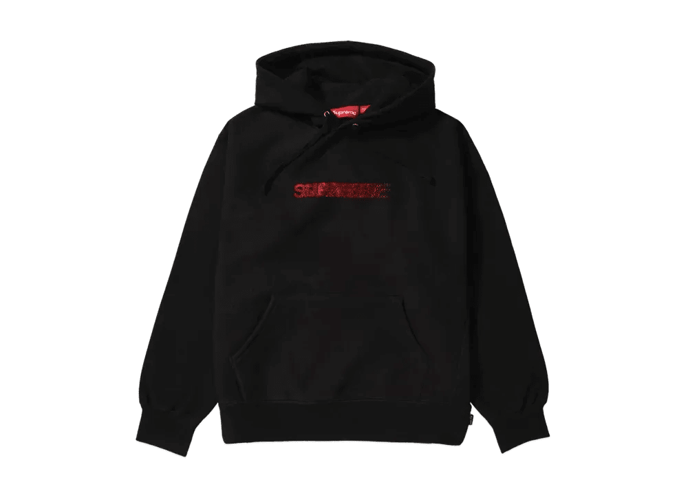 Supreme x Swarovski Motion Logo Hooded Sweatshirt Black - Im Your Wardrobe