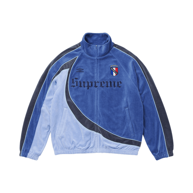 Supreme x Umbro Velour Track Jacket Blue - Im Your Wardrobe