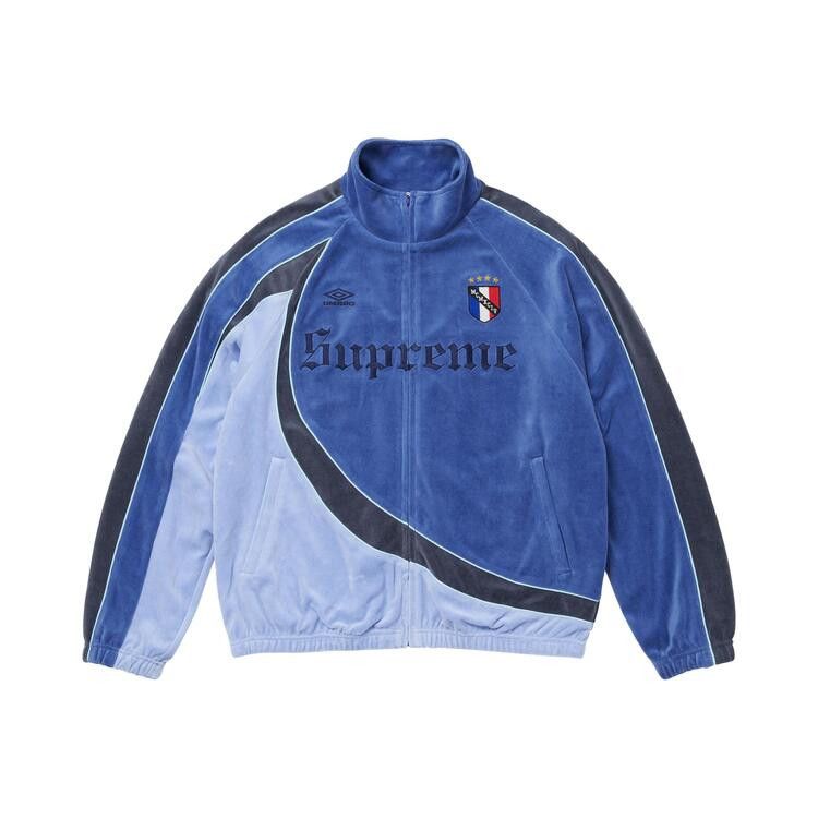 Supreme x Umbro Velour Track Jacket Blue - Im Your Wardrobe