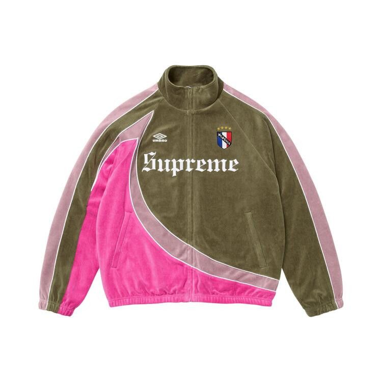 Supreme x Umbro Velour Track Jacket Olive - Im Your Wardrobe