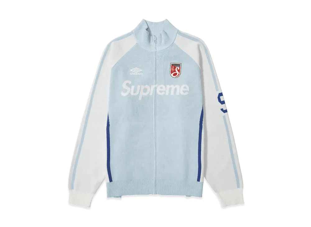 Supreme x Umbro Zip Up Sweater LightBlue - Im Your Wardrobe