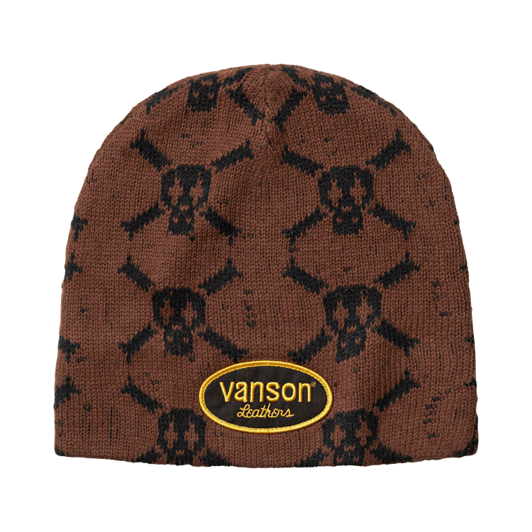 Supreme x Vanson Leathers Skull Beanie (FW26) Brown - Im Your Wardrobe