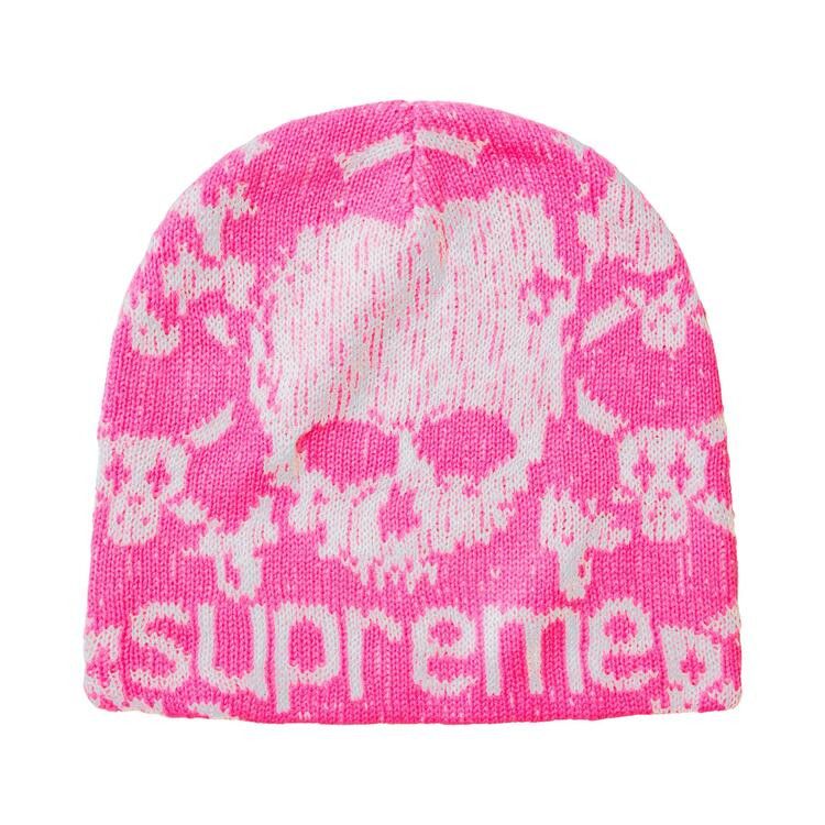 Supreme x Vanson Leathers Skull Beanie (FW26) Pink - Im Your Wardrobe