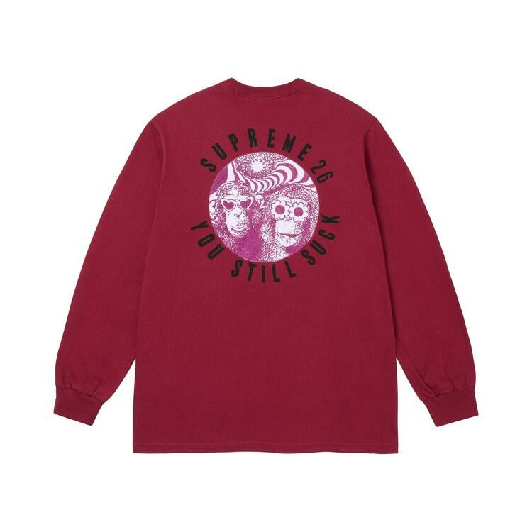 Supreme You Still Suck Long-Sleeve Tee Cardinal - Im Your Wardrobe