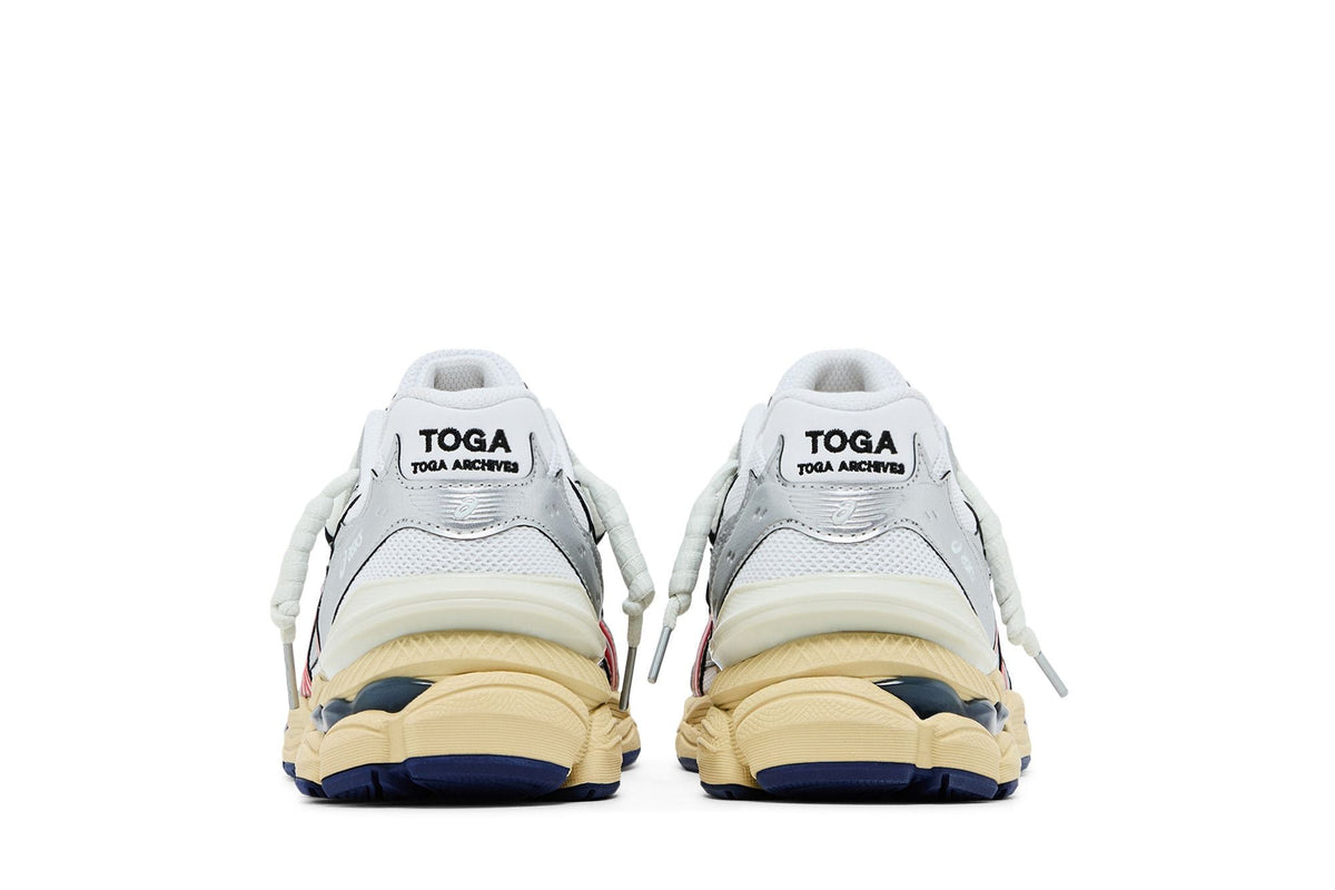 TOGA x ASICS Gel Cumulus 16 TG White Red Pure Silver - Im Your Wardrobe