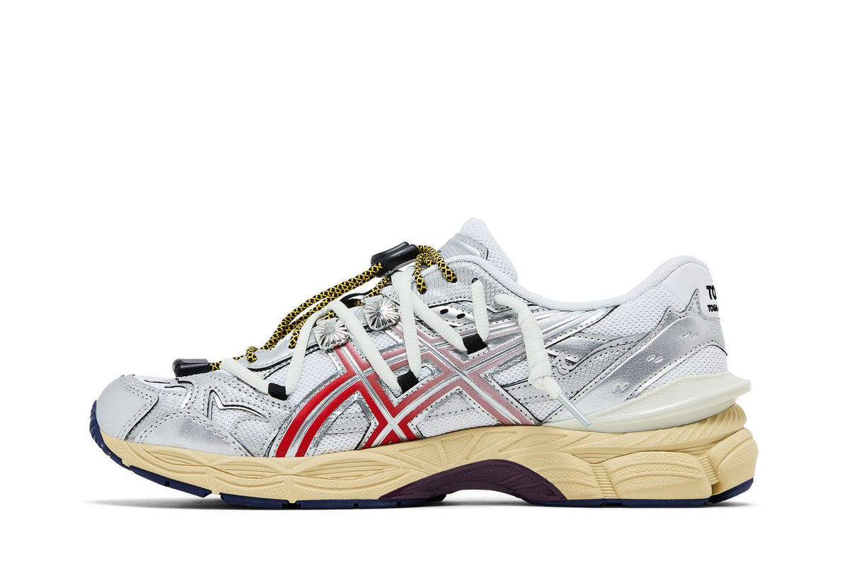 TOGA x ASICS Gel Cumulus 16 TG White Red Pure Silver - Im Your Wardrobe