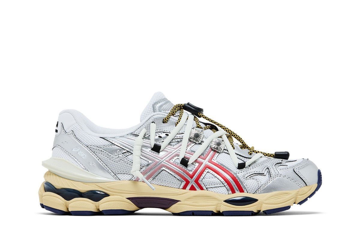 TOGA x ASICS Gel Cumulus 16 TG White Red Pure Silver - Im Your Wardrobe