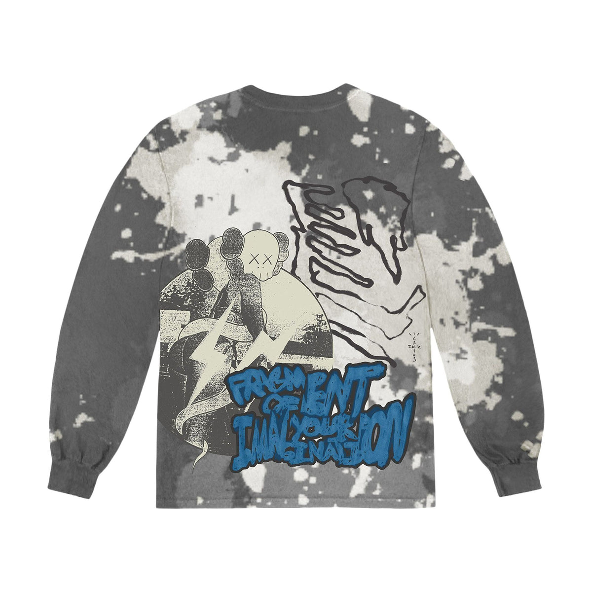 Travis Scott Cactus Jack x KAWS For Fragment Long Sleeve Tee Grey back