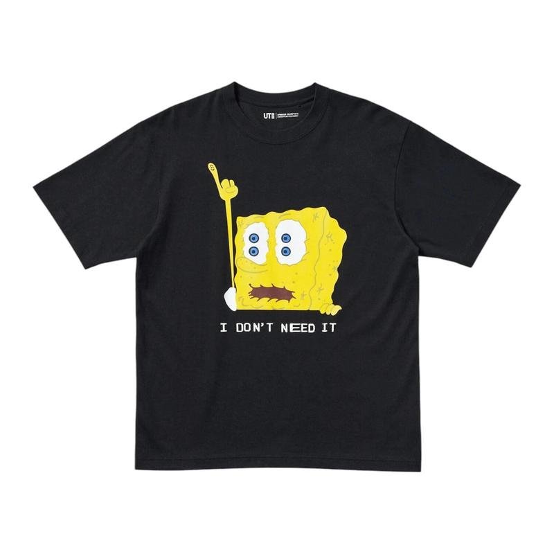 Uniqlo x CPFM Spongebob Squarepants UT Graphic T-Shirt Black - Im Your Wardrobe