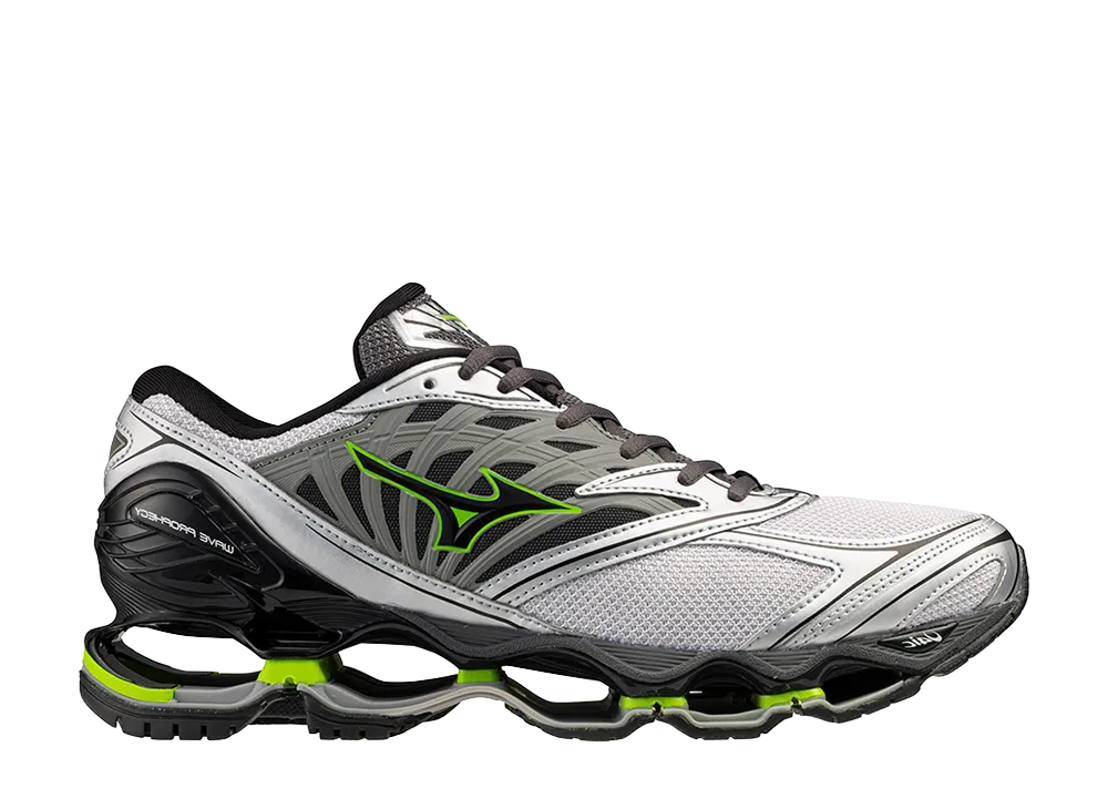 Mizuno Wave Prophecy LS Light Grey Black Lime Green