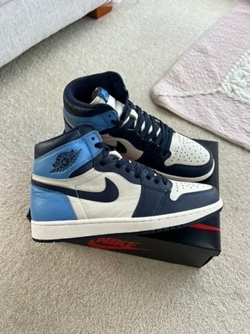 [USED A+] Jordan 1 High Obsidian - 9 US (10.5 Women&#39;s) - Im Your Wardrobe