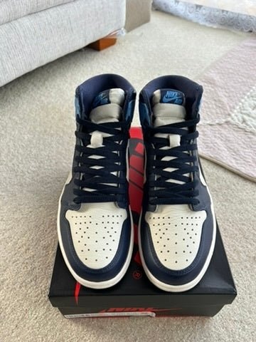 [USED A+] Jordan 1 High Obsidian - 9 US (10.5 Women&#39;s) - Im Your Wardrobe