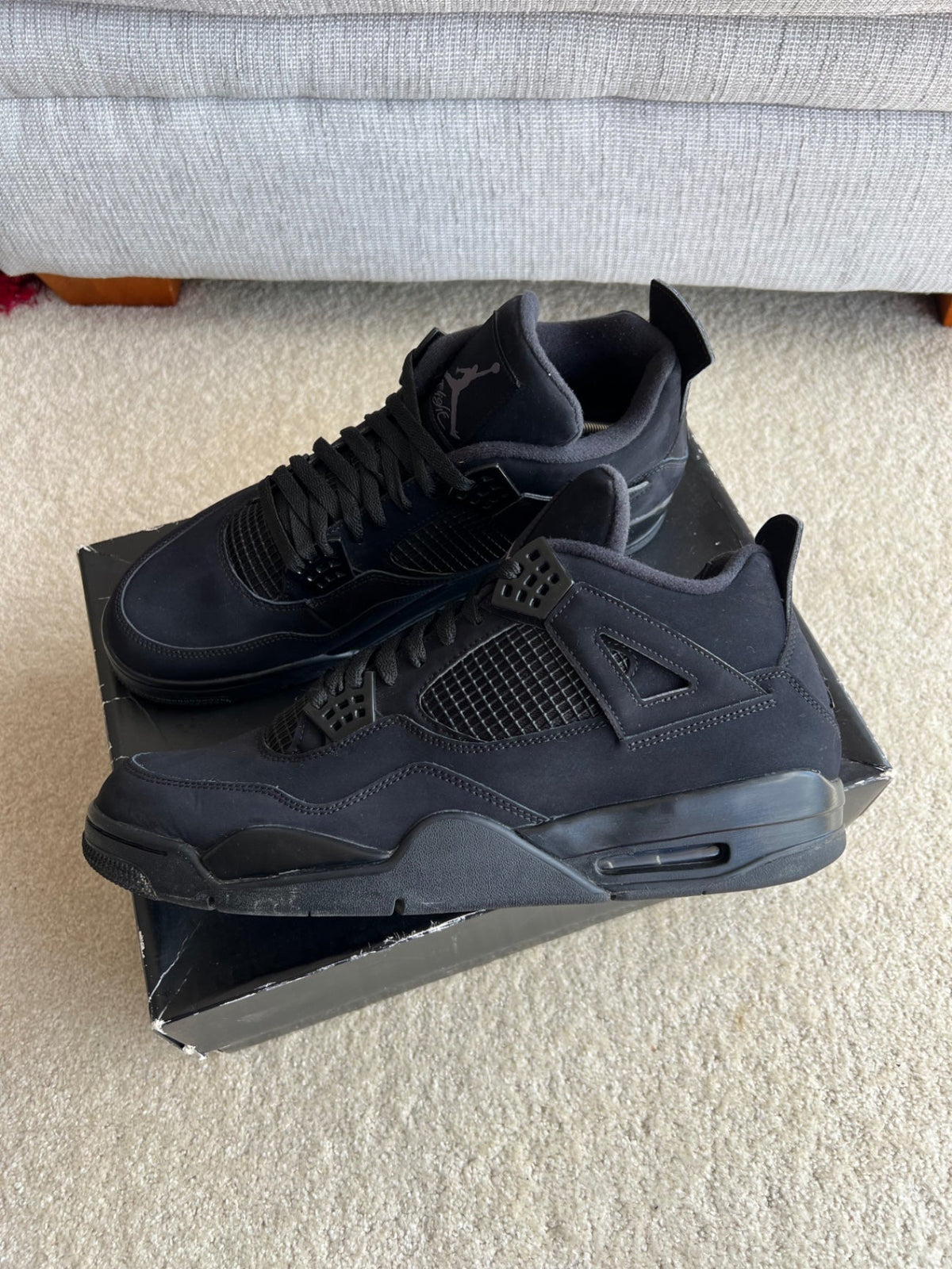 [USED A+] Jordan 4 Retro Black Cat (2020) - 14 US (15.5 Women&#39;s) - Im Your Wardrobe