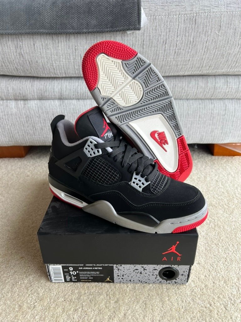 [USED A+] Jordan 4 Retro OG &#39;Bred&#39; (2019) - 9 US (10.5 Women&#39;s) - Im Your Wardrobe