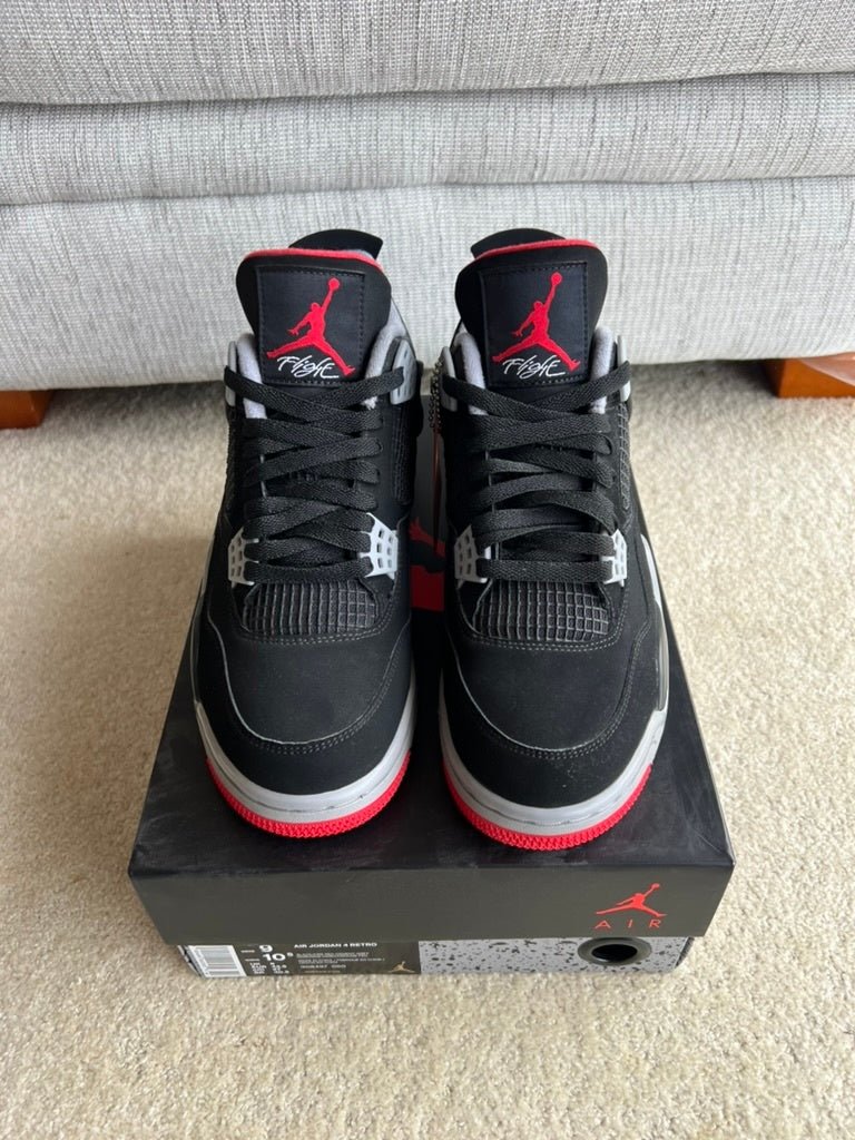 [USED A+] Jordan 4 Retro OG &#39;Bred&#39; (2019) - 9 US (10.5 Women&#39;s) - Im Your Wardrobe