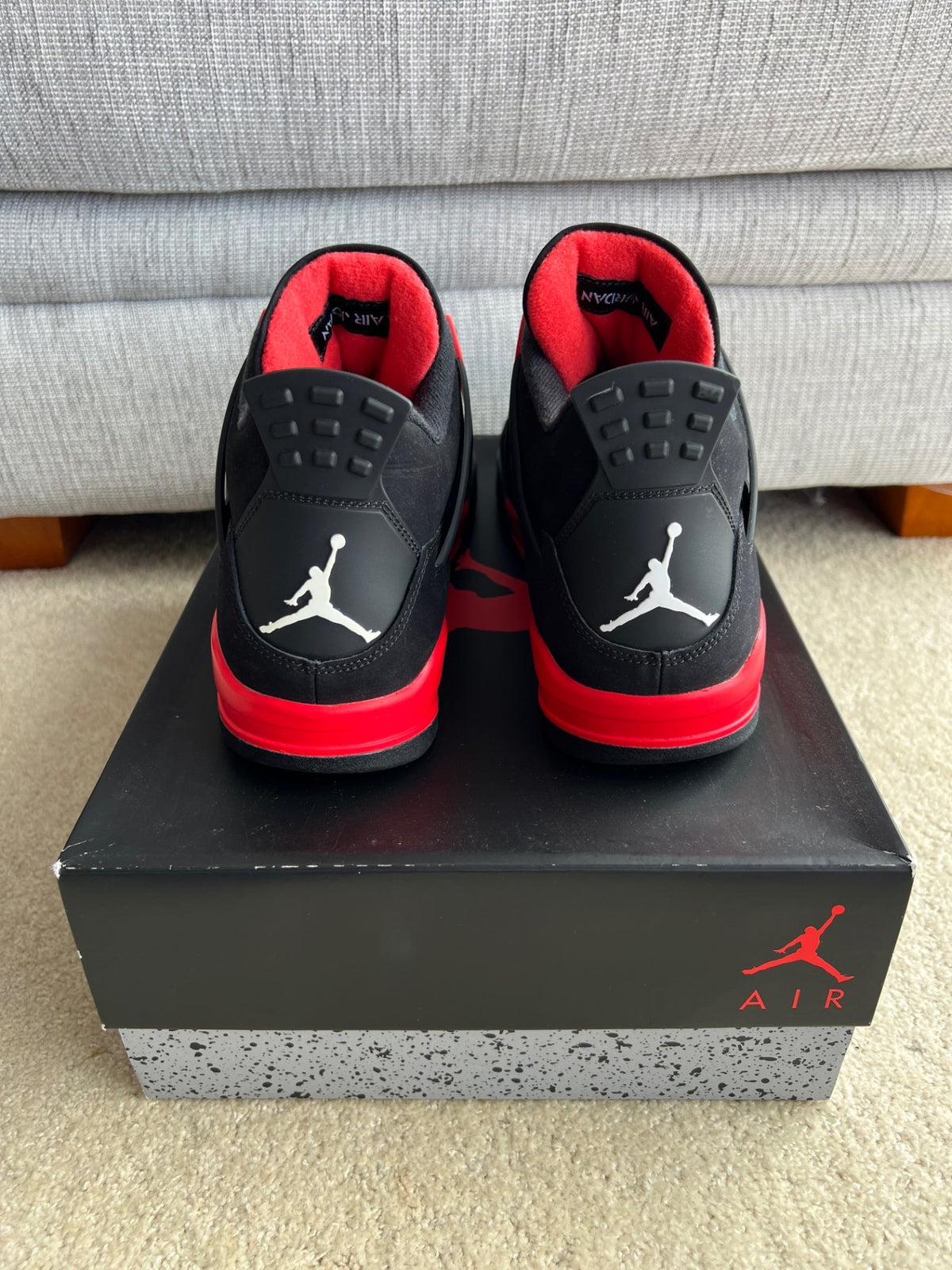 [USED A+] Jordan 4 Retro Red Thunder - 12 US (13.5 Women&#39;s) - Im Your Wardrobe