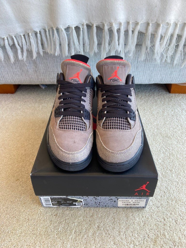 [USED A] Jordan 4 Retro Taupe Haze (GS) - 6.5Y (8 Women&#39;s) - Im Your Wardrobe