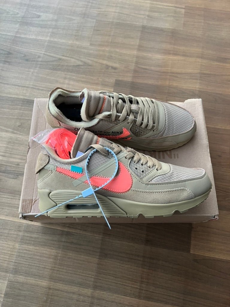 [USED A] Nike Air Max 90 x Off - White &#39;Desert Ore&#39; - 7 US (8.5 Women&#39;s) - Im Your Wardrobe