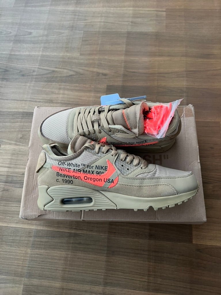 [USED A] Nike Air Max 90 x Off - White &#39;Desert Ore&#39; - 7 US (8.5 Women&#39;s) - Im Your Wardrobe