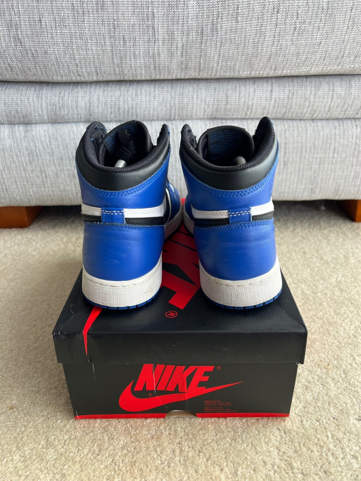 [USED B] Jordan 1 High Game Royal (GS) - 7Y (8.5 Women&#39;s) - Im Your Wardrobe