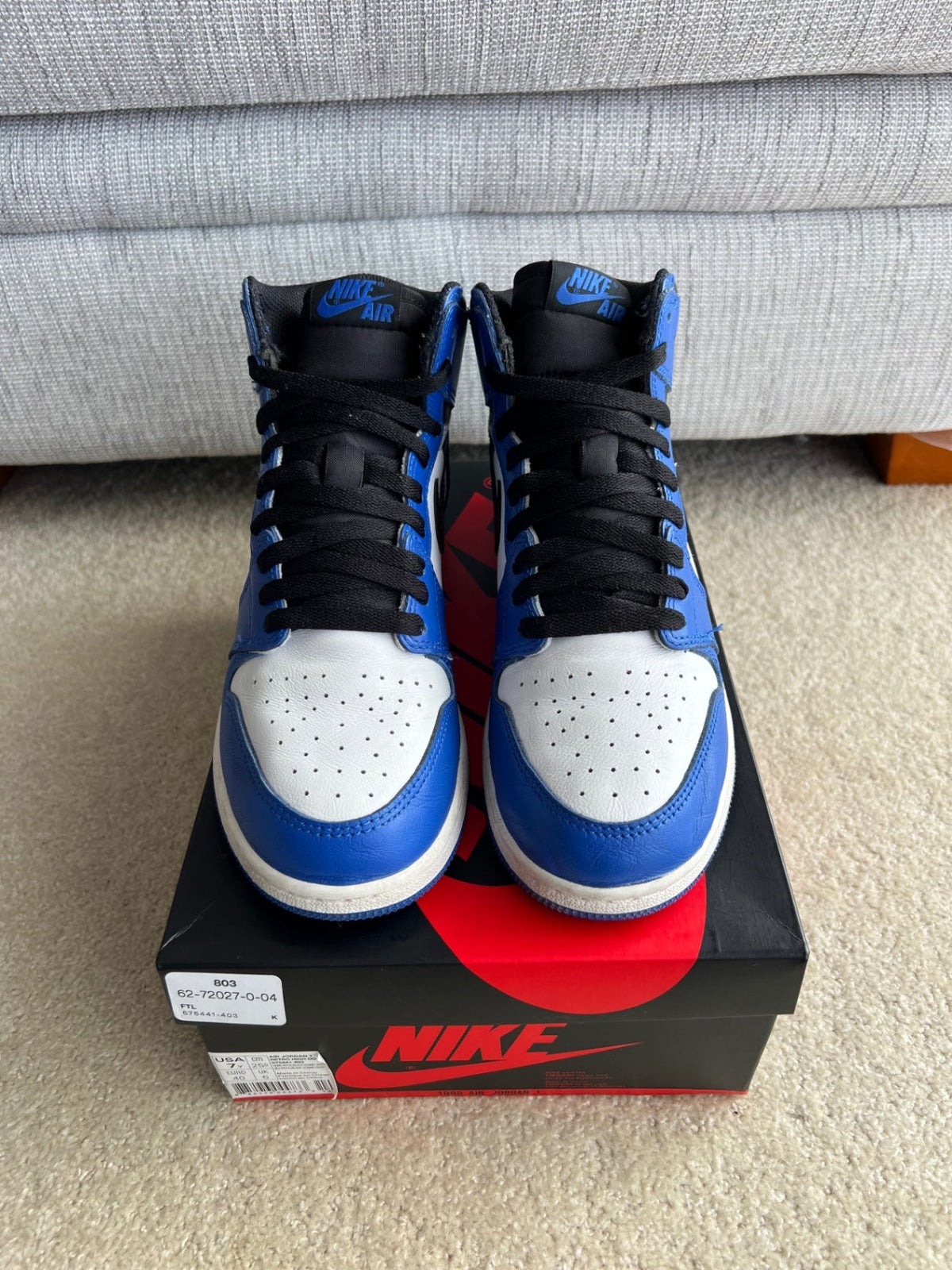 [USED B] Jordan 1 High Game Royal (GS) - 7Y (8.5 Women&#39;s) - Im Your Wardrobe