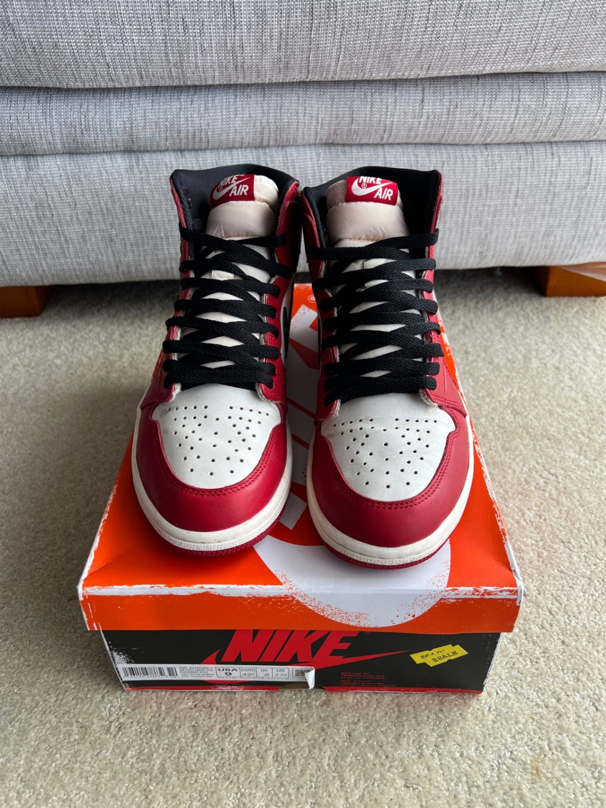 [USED B] Jordan 1 High Lost &amp; Found - 9 US (10.5 Women&#39;s) - Im Your Wardrobe