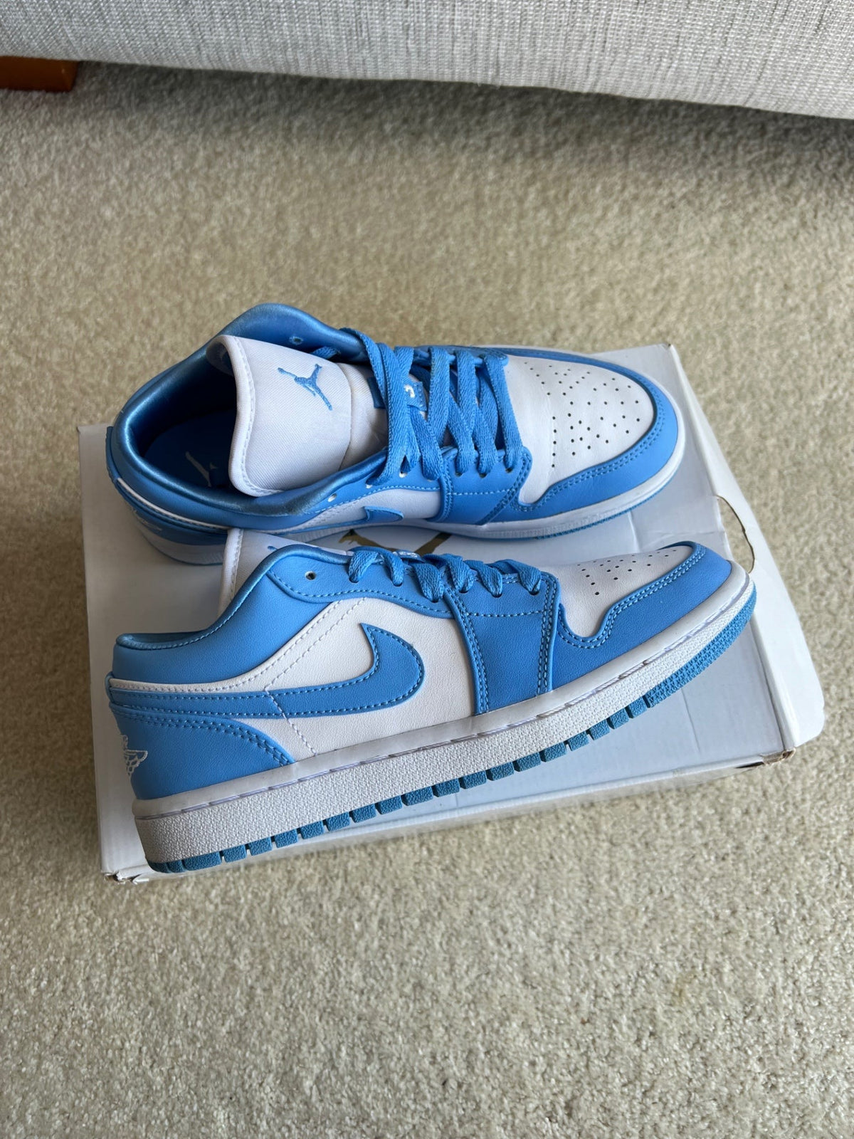 [USED B] Jordan 1 Low UNC (W) - 5.5Y (7 Women&#39;s) - Im Your Wardrobe