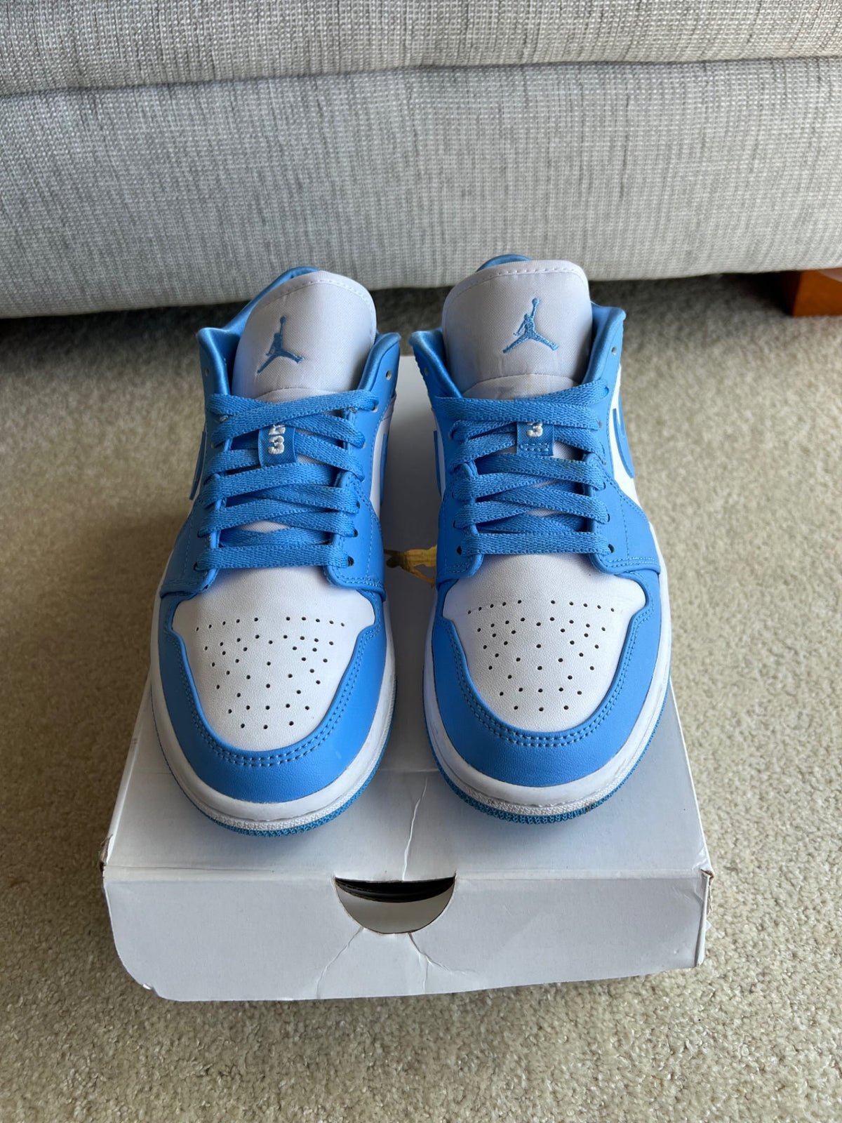 [USED B] Jordan 1 Low UNC (W) - 5.5Y (7 Women&#39;s) - Im Your Wardrobe